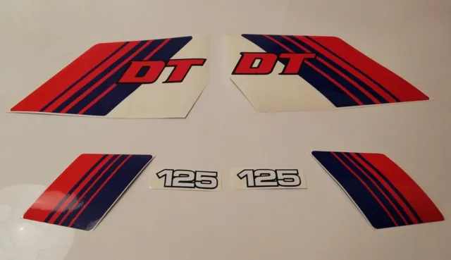 Yamaha DT125 1980 1981  DT80 DT125MX DT175MX stickers emblems  decal pegatinas