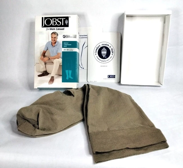 Calcetines de compresión informales para hombre Jobst XL 20-30 mm pantorrilla completa calcetines soporte rodilla sistema operativo