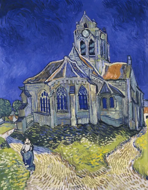 11946.Poster decoration.Home Wall.Room art.Van Gogh painting.Church at Auvers