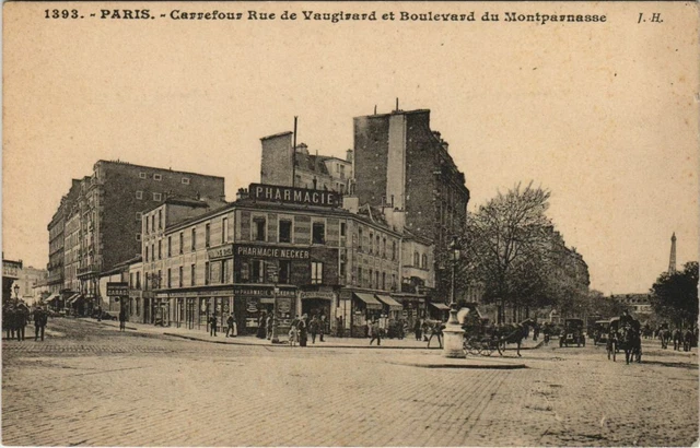 CPA AK PARIS 15th Crossroads Rue de Vaugirard and Bd Montparnasse (925427)