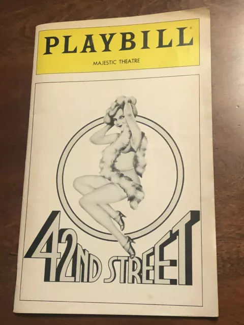 42nd Street - Majestic Theatre Playbill - August 1982 - Jerry Orbach - New York