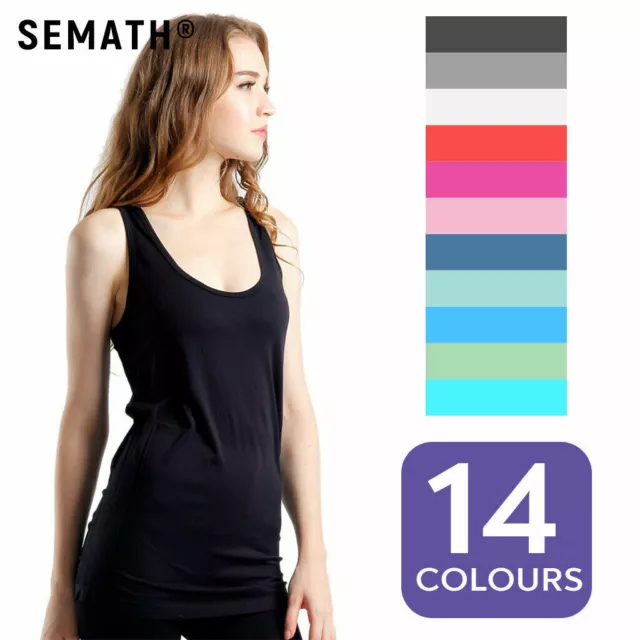 SEMATH Women Sports Singlet Running Fitness Exercise Jogging Gym Yoga Tank Top