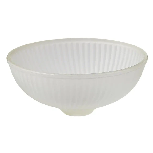 Fitter Frosted White Glass Dome Flush Mount Lamp Shade 8.5 In.