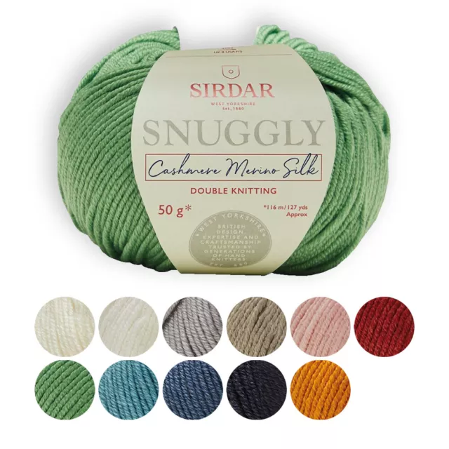 Sirdar Knitting Wool Yarn Snuggly Cashmere Merino Silk DK Double Knit Crochet