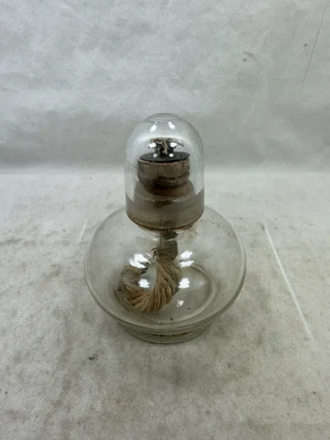 Vintage Alcohol Lamp with Wick Medical Spirit Glass 3 inch