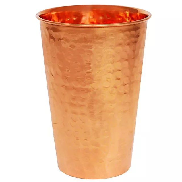Indian Traditional Copper Tumbler Glass Copper Drinking Glass Hammered