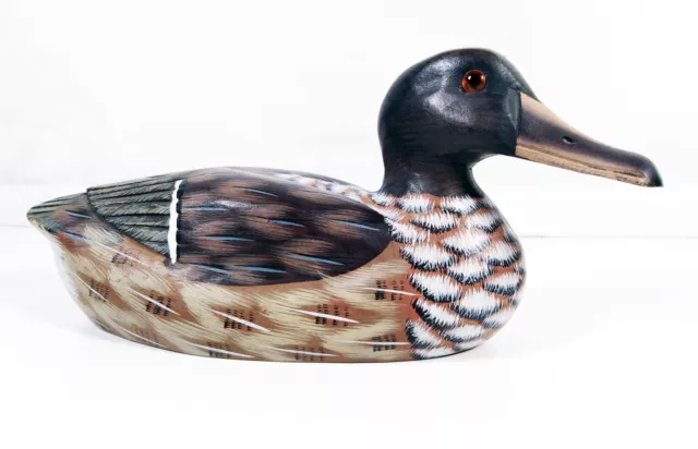 Sehr schöne Deko Ente aus Holz handbemalte Holzente Figur Holzfigur Dekoration