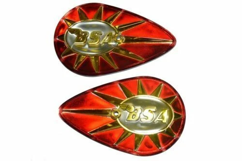 Serbatoio Distintivi, Per BSA c15, A10 Pera a Forma Di , Rosso, 40-8122, 40-8123