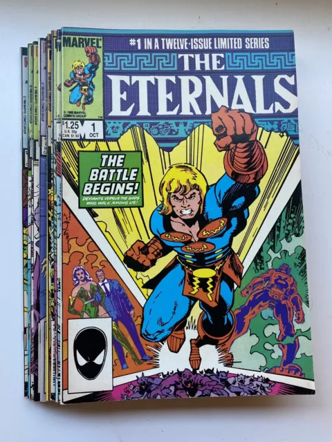 THE ETERNALS 1 2 3 4 5 6 7 8 9 10 11 12 Marvel Lot 1985 complete Mini-Series 9.0