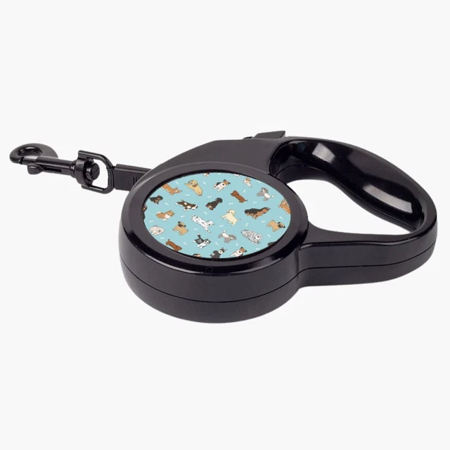 Dogs Retractable Pet Leash - Dog Breed Leash - Graphic Dog Leash