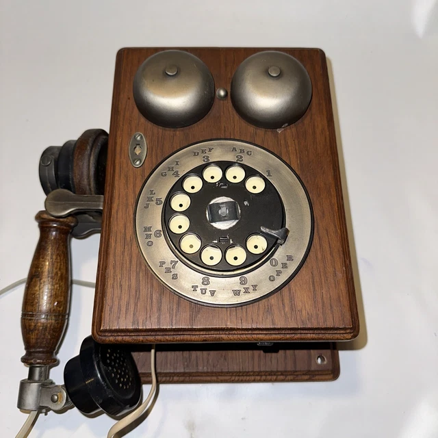 WESTERN ELECTRIC VINTAGE Wood Wall Phone Rotary Dial Tested And Working