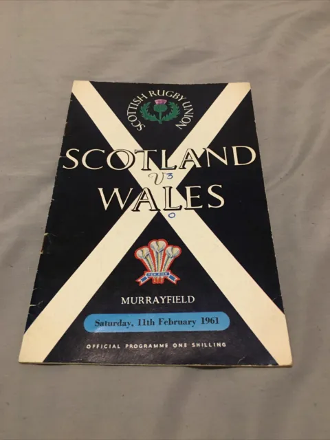 1961 Scotland V Wales Five Nations International Rugby Union Programme