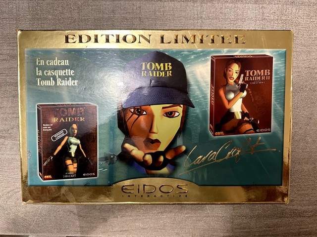 Jeux PC Tomb Raider – Version Longue + Tomb Raider 2 Lara Croft – Édition Limitée – Bon état – Boîte Abîmée