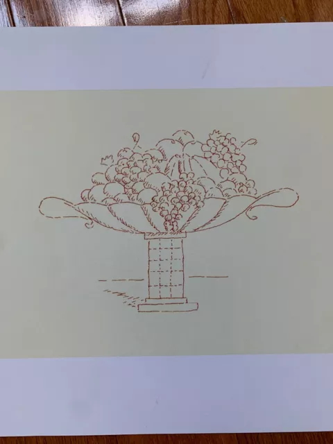 Michael Graves Still Life Yellow Trace Paper Fruits Bowl Print