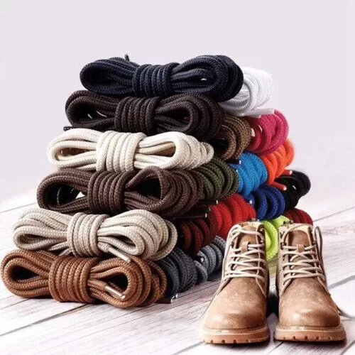 1 Pair Premium Round Shoelaces Boot Shoe Laces for Hiking Work Boots