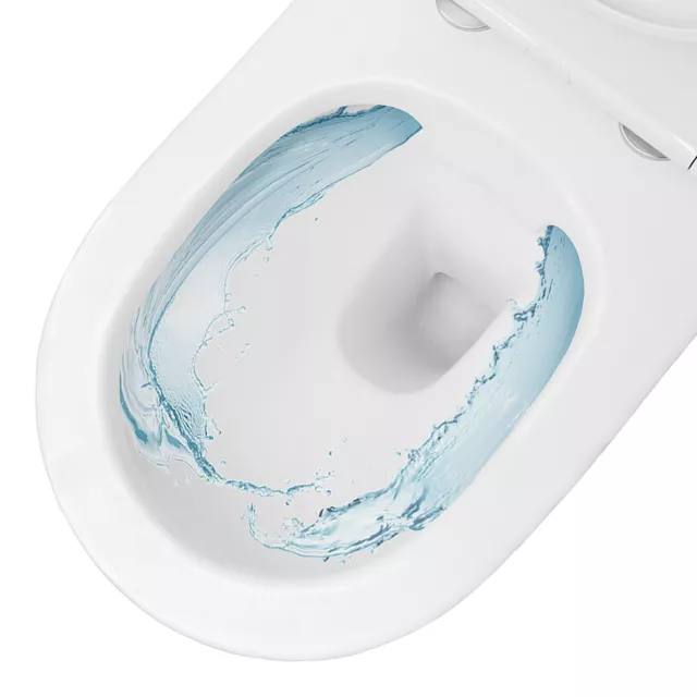 Toilette suspendu céramique sans rebord court cuvette siège duroplast softclose 3