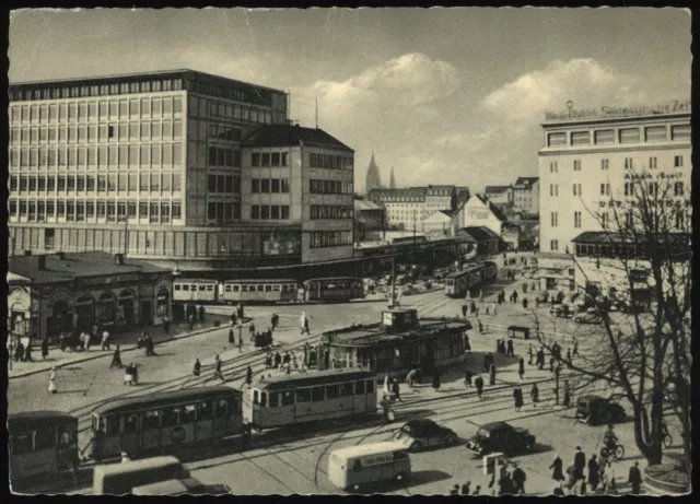 (D4132) AK München, Am Stachus 1955