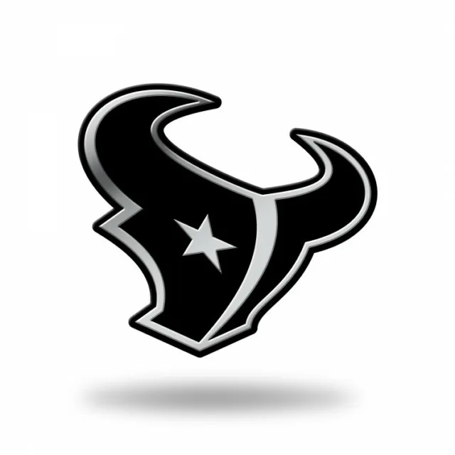 houston texans nfl football team logo chrome auto car emblem sticker