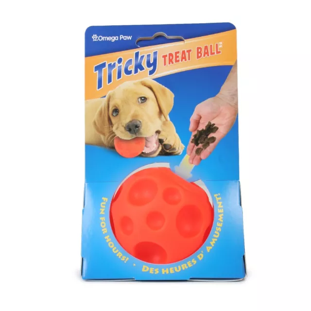 Omega Paw Tricky Treat Ball Treat & Food Dispensing Dog Toy - Small