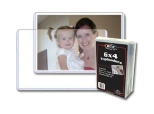 Case of 500 BCW 6 x 4 - Hard Plastic Topload Photo Holders 6x4 toploaders