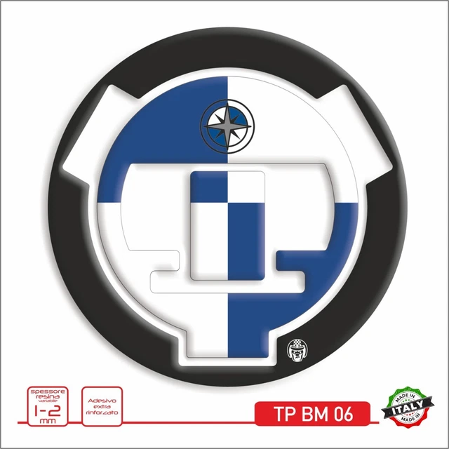 Protection Bouchon Essence Résine 3D Compatible BMW R 1250 GS 2021 GP-706 40th Anniversary - Sticker Résine Italie