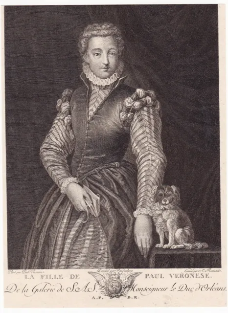 La fille de Paul Venronèse Paolo Veronese Paolo Caliari Jeune Fille au Chien