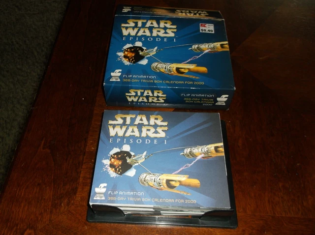 KMART STAR WARS Episode I Flip Animation Trivia Box Calendar 2000