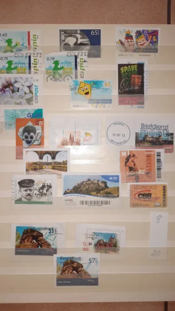 Briefmarken Moderne Privatpost 20 Stück (8)