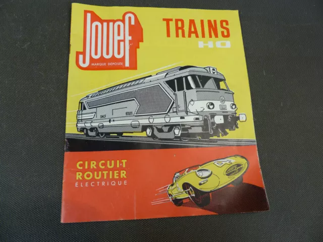 Ancien catalogue de jouets electriques JOUEF trains HO voitures vintage