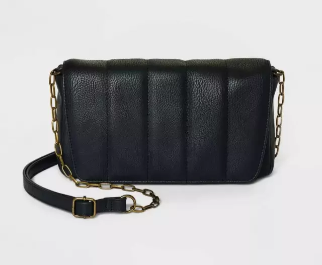 Universal Thread Flap Crossbody Bag Black