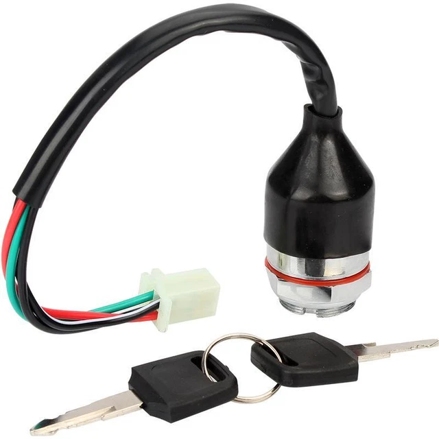 4 Wire 4 Pin Key Ignition Switch Key Starter Switch & 2 Keys Kit US STOCK