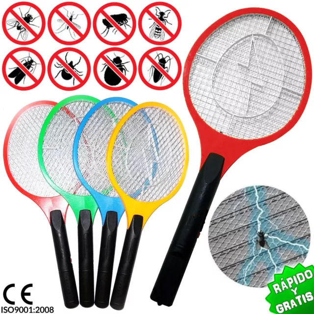 Raqueta Electrica Mata Mosca Matamosca Mosquitos Insecto A Pilas Electric Racket