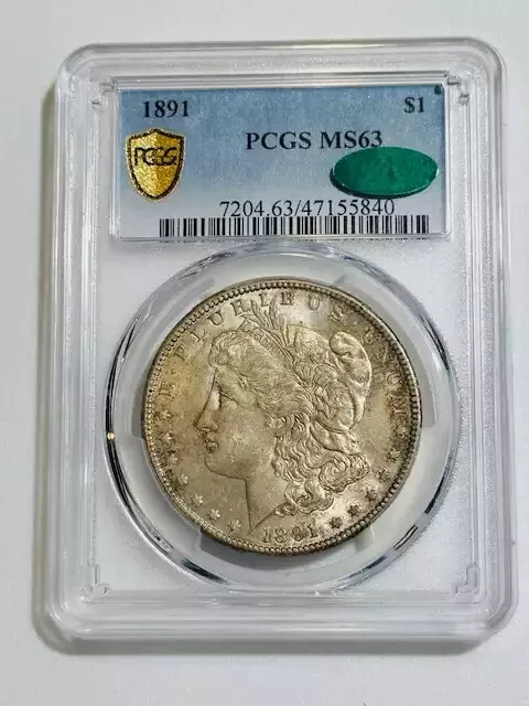 1891 P Morgan Silver Dollar PCGS MS-63 CAC