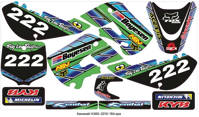 Kawasaki Kx 60 1982 - 2002 Perforiert Motocross Mx Tank Grafik Aufkleber