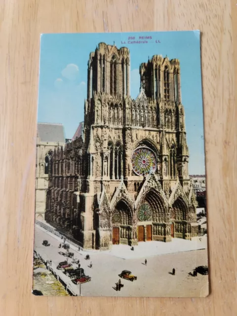 Vintage Postcard Cathedral of Our Lady of Reims Reims Cathedral France