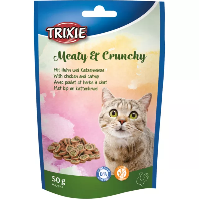 Friandises au poulet & au herbe à chat 50 g pour chat