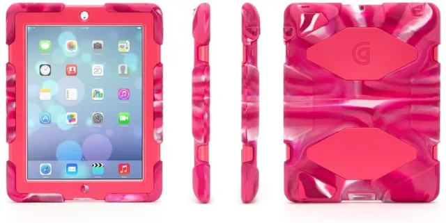 Griffin robuste rosa Wirbel Survivor All-Terrain Hülle iPad 2 3. 4. Gen + Ständer