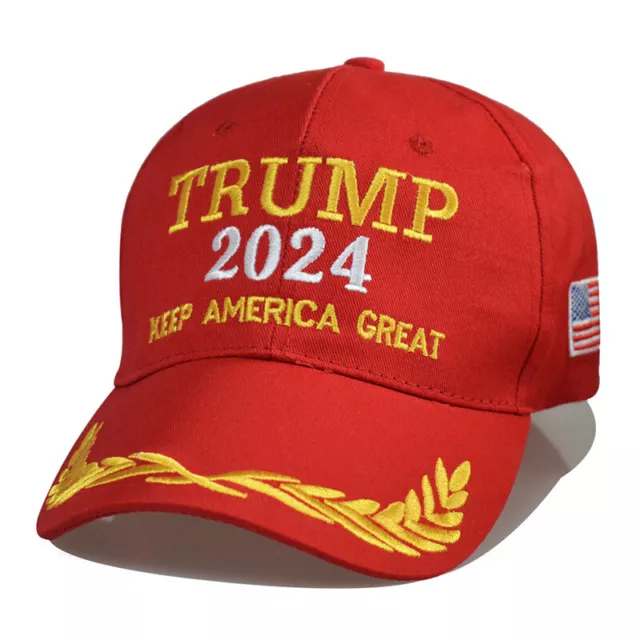 Trump 2024 Hat Maga Cap Baseball Kag Usa Keep America Great Again Red Gold*xd