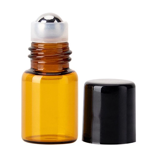Mini Empty Glass Rolling Ball Bottle Perfume Liquid Container Refi