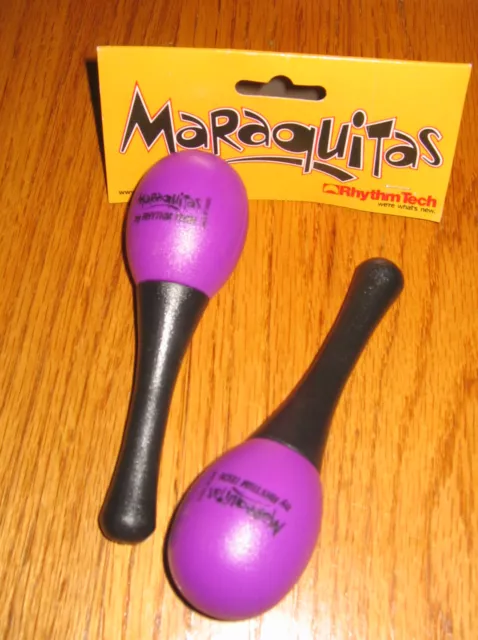 Rhythmtech Maraquitas Purple Maraca Set Professional Stage Studio Rhythm Maker