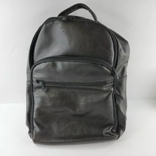 Kenneth Cole Reaction Manhattan Commuter Slim Backpack 16" Brown Leather School