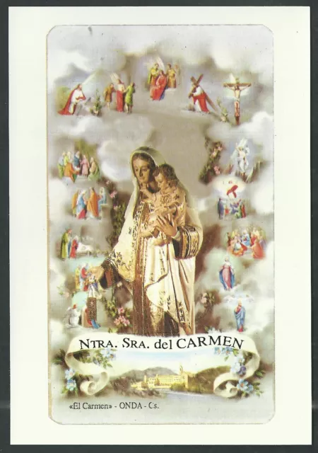 Estampa de la Virgen del Carmen andachtsbild santino holy card santini