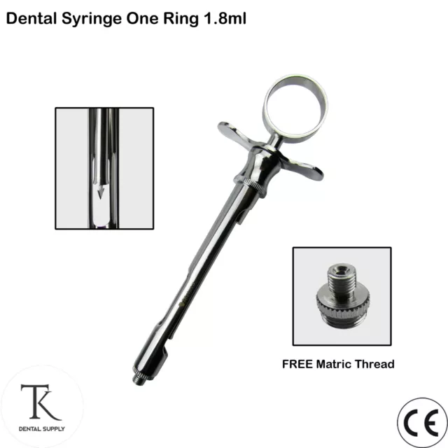 Instruments Chirurgie Seringues Dentaire 1.8ml One ring Self Aspirating Syringes