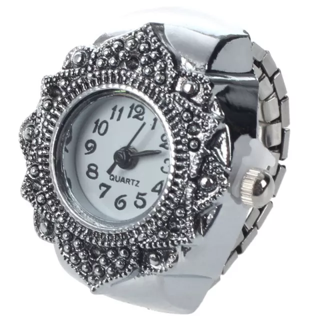Anillo Reloj Tibet plata Forma Flor Ajustable Nuevo 22mm I9T87068