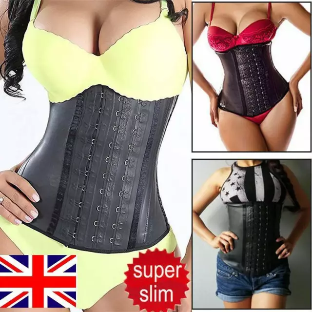 Women's Body Shaper LATEX Waist Trainer Cincher Tummy Slimming Shapewear Corset