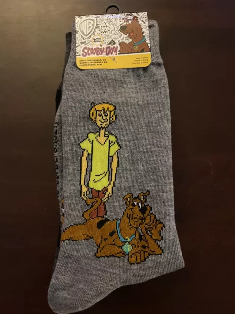 Hanna-Barbera Scooby Doo Shaggy Mystery Machine Crew Socks 2 Pair Size 6-12 NEW