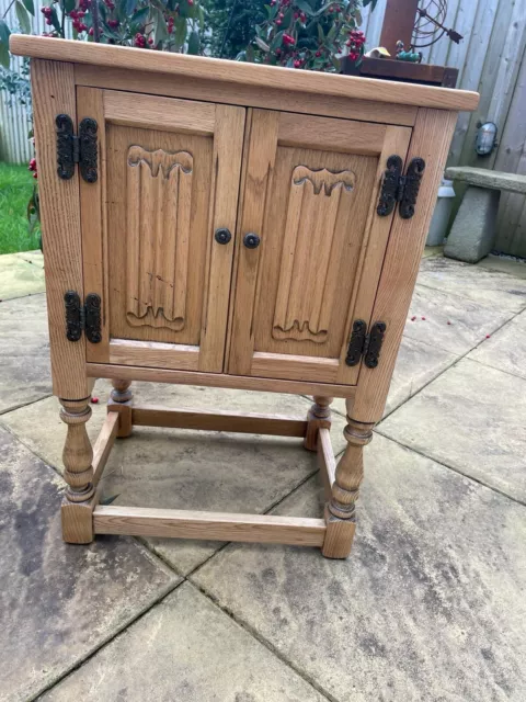 Old Charm Oak Pedestal Cabinet Crafted By Wood Bros