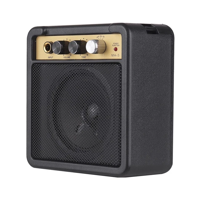 Mini Guitar Amplifier Amp Speaker 5W with 6.35mm Input 1/4 Inch Headphone Output