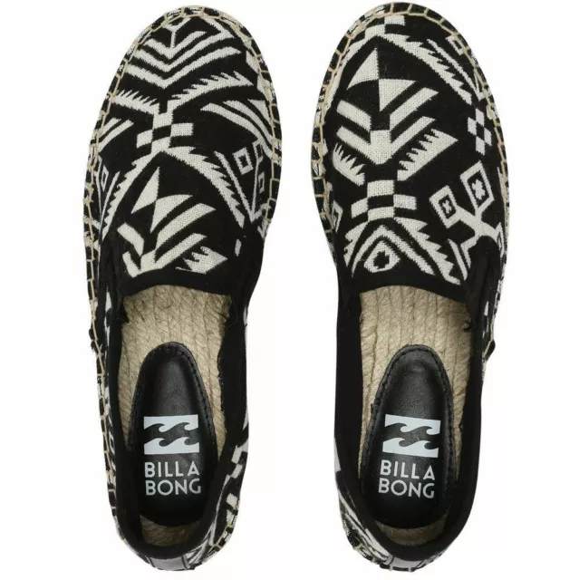 BILLABONG "Playa Del Ola" Espadrilles - Black & White 8