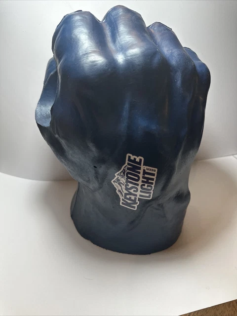 Keystone Light Beer Tuf Glove Hulk Hand Koozie Blue